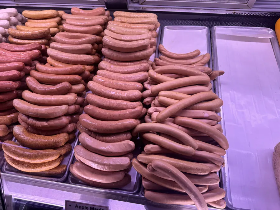 Traditional German sausages and frankfurters