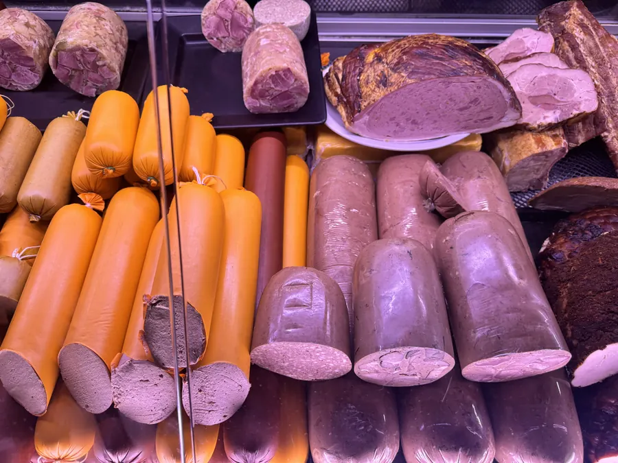 Liverwurst, head cheese, and cured deli loaves